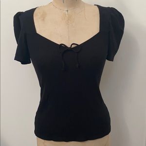 Reformation sweetheart tee Size L Black Ribbed